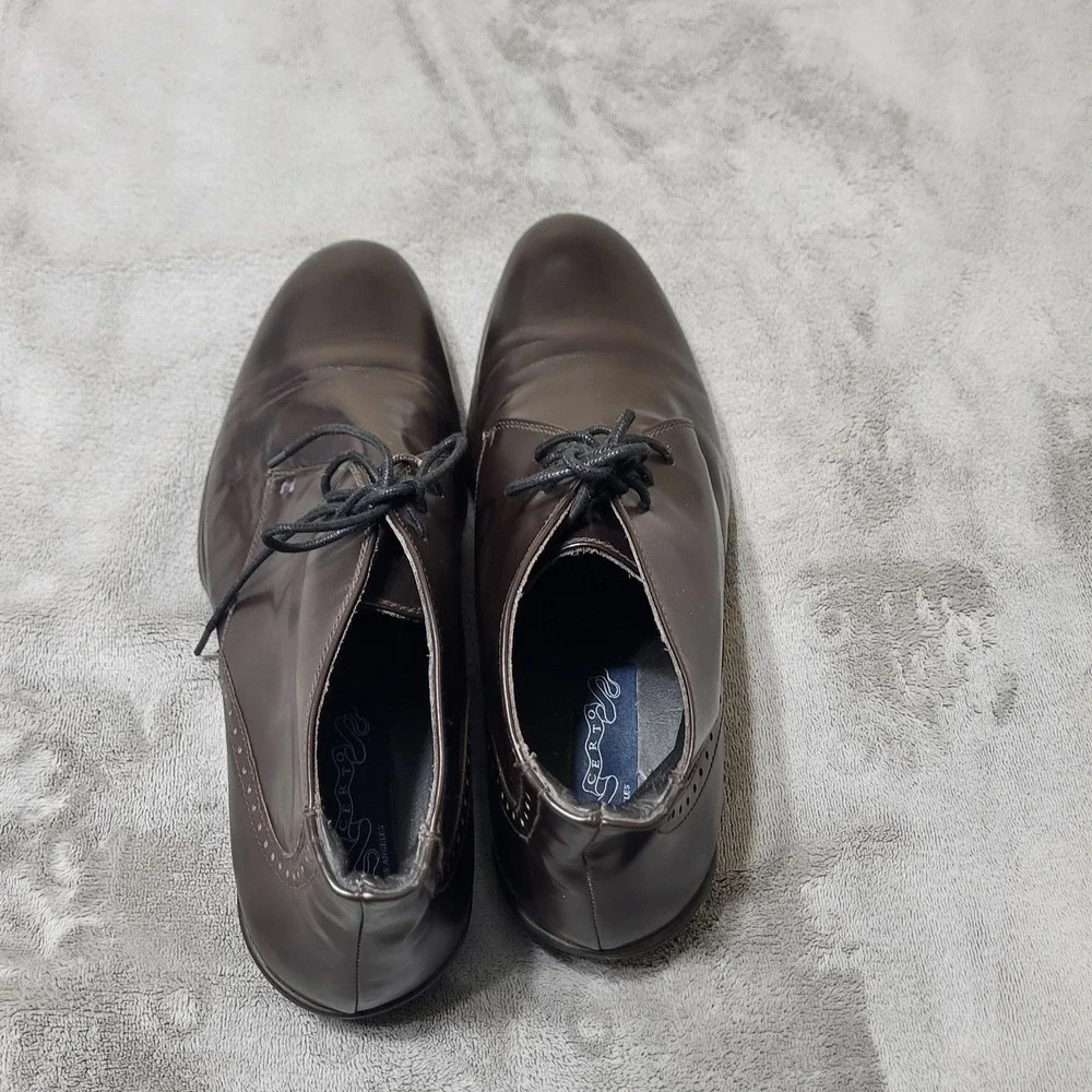 Certo Dress Shoes Mens EU 46 12.5 Brown Leather Derby Lace Up Ankle Chukka Boots